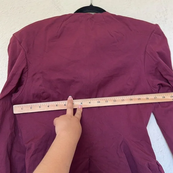 House of‎ CB 'Theodora' Wine Deep V Blazer NWOT size M - Picture 8 of 12